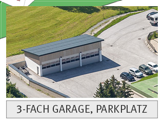 3-Fach Garage, Parkplatz